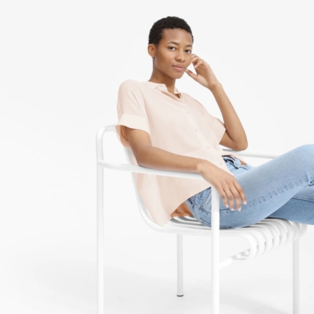 Everlane Clean Silk Square Shirt